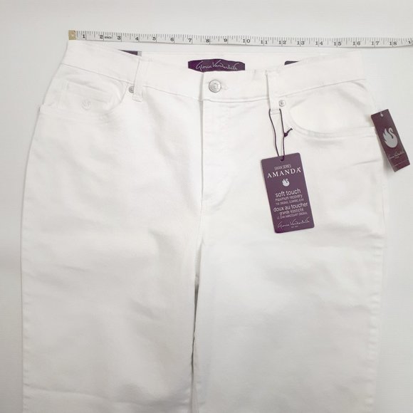 GLORIA VANDERBILT Amanda Classic Tapered Leg Jeans in Vintage White DGVB2692-VWT - Picture 5 of 16